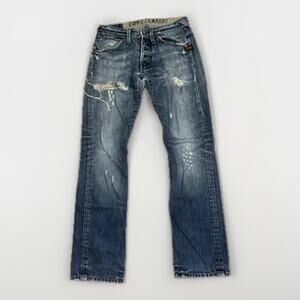 G Star Raw Denim Jeans Blue 30x29 Distressed Y2K Core Classic